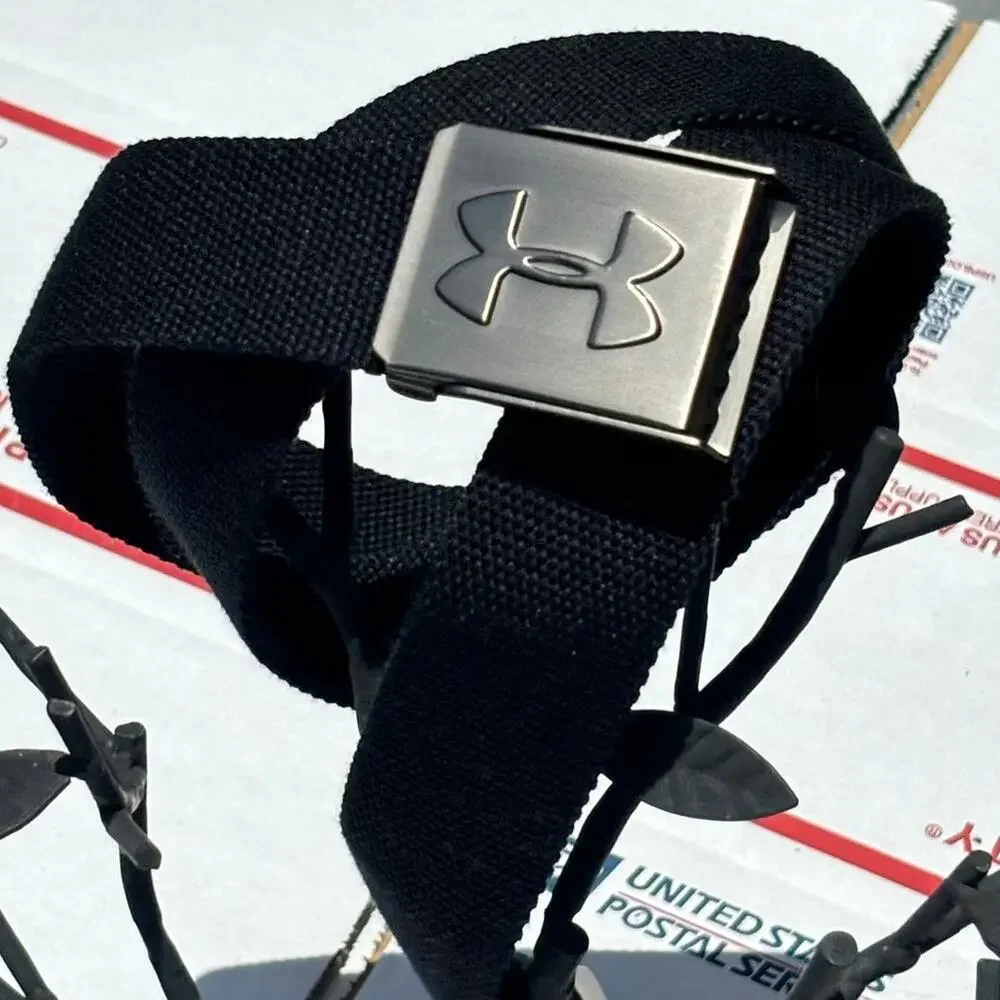 Silver & Black Under Armour Men's Belt